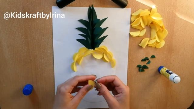 Ananas z papieru. Как сделать ананас из бумаги.Pineapple from paper. смотреть онлайн