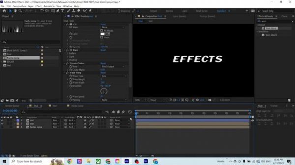 “After Effects Tutorial” Glitch RGB Text Animation (Глитч Дисторт Текст Анимация)