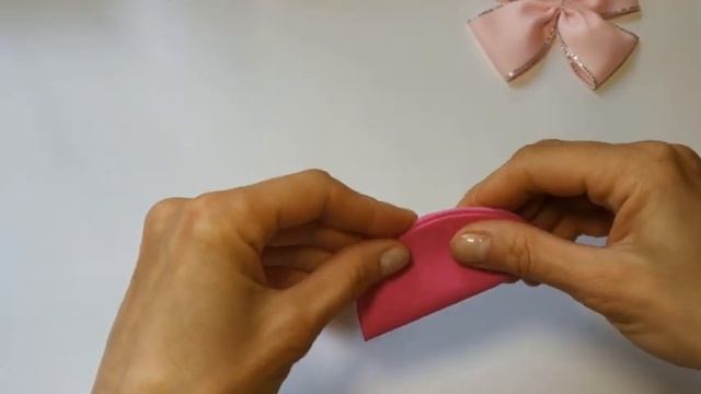 Бантик из репсовой ленты и фоамирана, МК Наталья Кваша смотреть онлайн