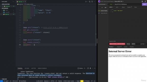 03 - Your first REST API - 007 How to create stores in our REST API