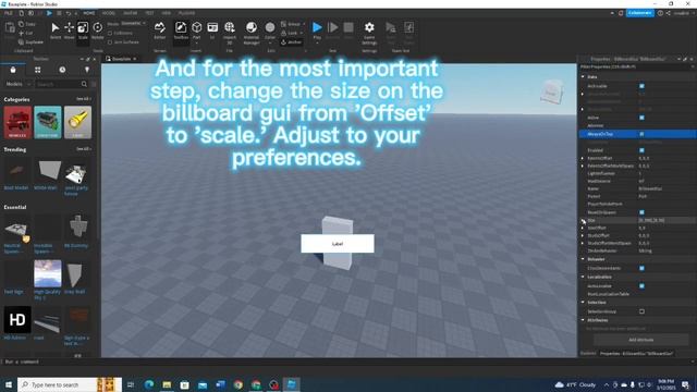 How to STOP Your Billboard Guis From Scaling as You Walk Away in Roblox Studio смотреть онлайн