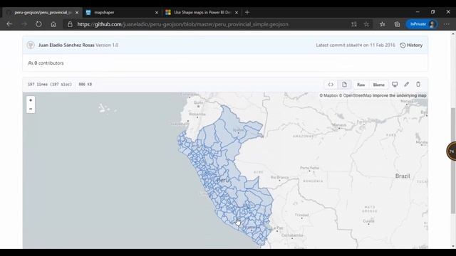Descargar y convertir mapa Perú de GeoJSON a formato TopoJSON смотреть онлайн