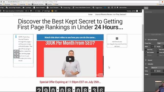 Sean Donahoe's Profit Builder - WordPress Landing Page Plugin - Countdown Page Example смотреть онлайн