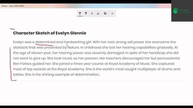 Class 9 English | Evelyn Glennie - Character Sketch | Kaur's Tutorials смотреть онлайн