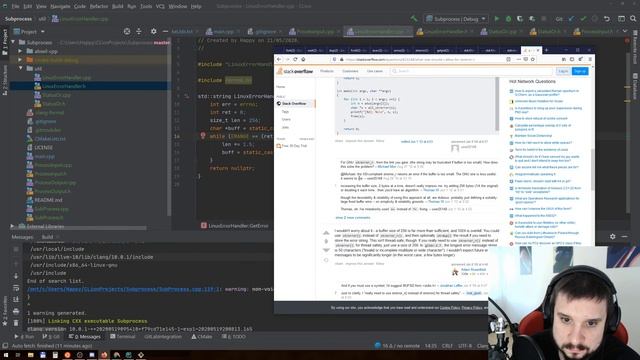 Live Marathon Coding - Linux subprocess library for C++ смотреть онлайн