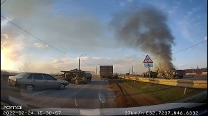 НАЧАЛО ВОЙНЫ С РЕГИСТРАТОРА АВТОМОБИЛЯ ... 24.02.2022