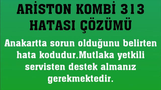 Ariston Kombi 313 Hatası Nasıl Giderilir? смотреть онлайн