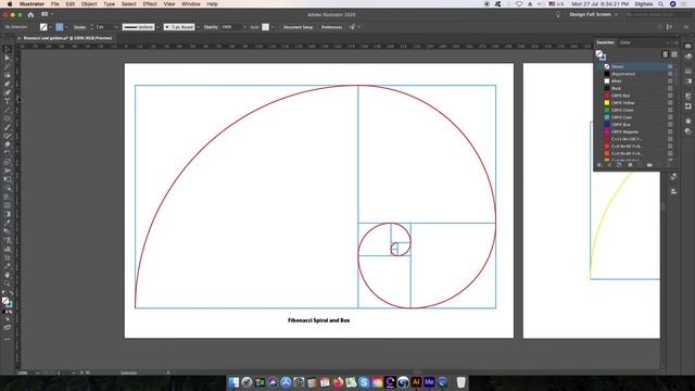 How to draw a Fibonacci Spiral in perfect way using Illustrator смотреть онлайн