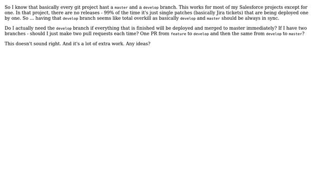 Salesforce: Do you actually need a develop branch when using git? (2 Solutions!!) смотреть онлайн