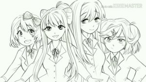 [1 hour] Doki Doki Literature Club - Just Monika (btw the drawing is not mine)