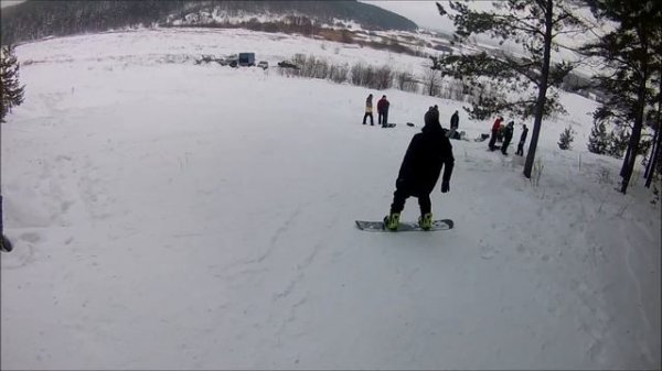 ПЕРВЫЙ РАЗ НА СНОУБОРДЕ. SNOWBOARDING FIRST TIME.