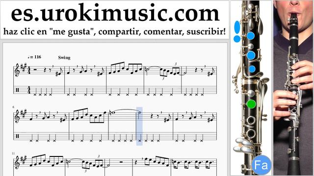 Como Tocar Clarinete The Pink Panther - Theme Song Tablatura Parte#2 Um-i927