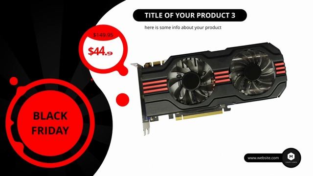 Black Friday Product Promo DaVinci Resolve Template смотреть онлайн