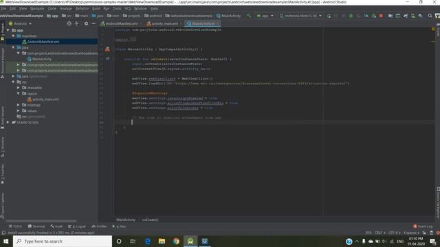 How to download attachments from WebView 2020 - Using Kotlin/ WebView Tutorial 01 смотреть онлайн