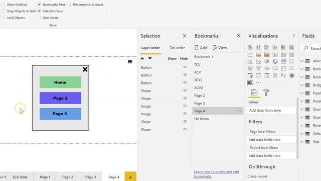 Power BI Hamburger Menu Navigation смотреть онлайн