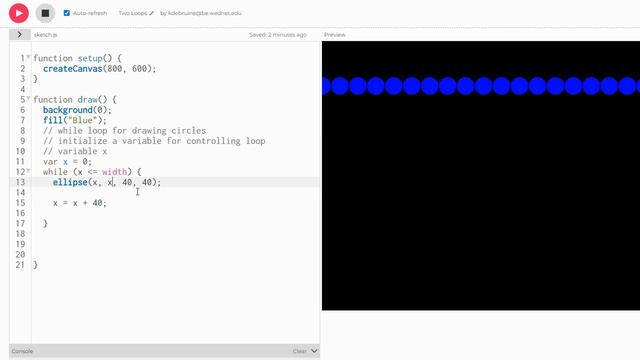 Using Loops in P5: While Loops and For Loops [ Learn Javascript with P5 ] смотреть онлайн