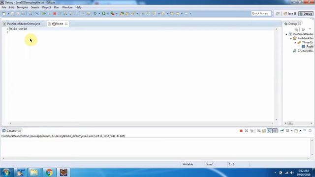 Example of PushbackReader in Java | Java IO | Java Tutorial смотреть онлайн