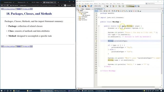 4.5 Java methods, import statements, and library packages смотреть онлайн