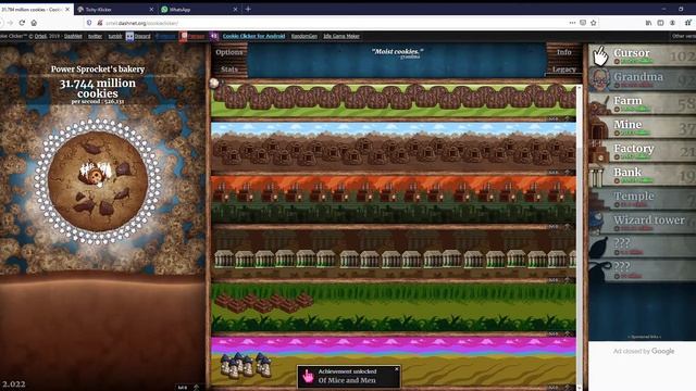 27 533 million cookies Cookie Clicker Mozilla Firefox 2020 07 13 07 38 54 смотреть онлайн