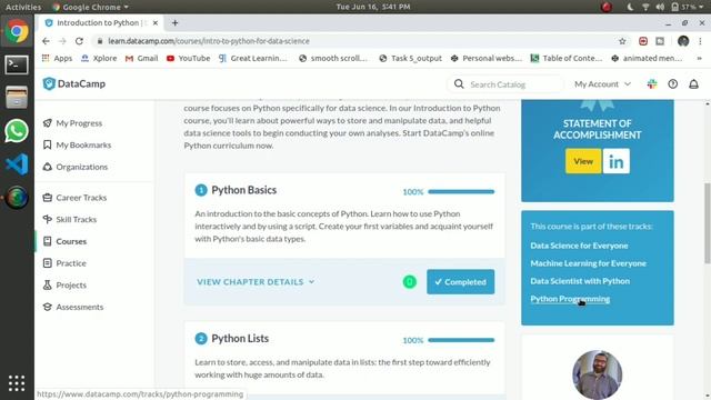 Data Scientist with Python ?| Datacamp Course Review | Tamil | tech siddhar | #TS #datacamp #tamil смотреть онлайн