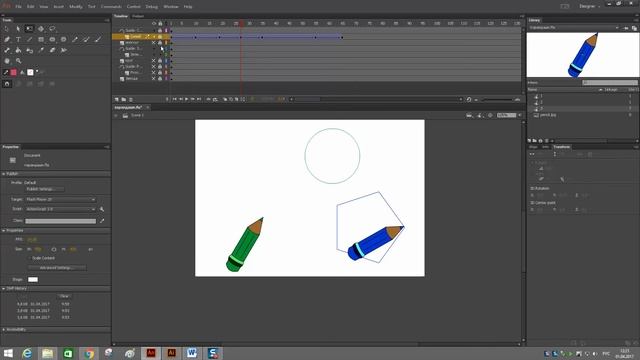 Классическая анимация движения по направленной траектории Рисунок карандашами смотреть онлайн