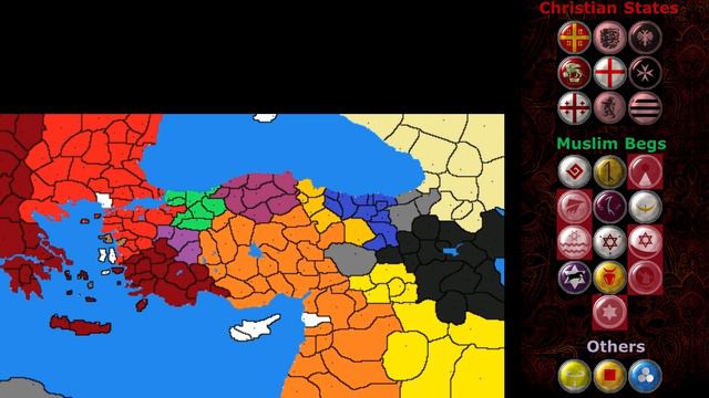 Anatolian Principalities map timelapse - mod of Medieval II total war смотреть онлайн