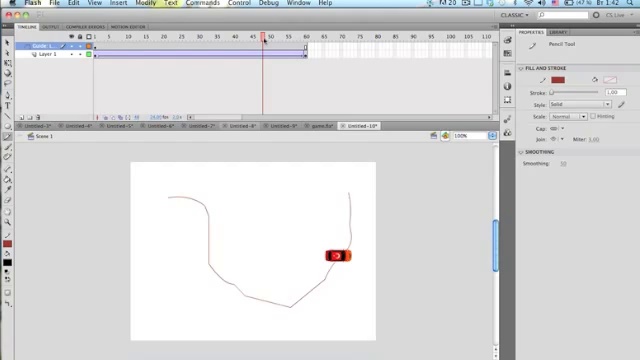 Уроки по Adobe Flash (animation) - Анимация по траектории смотреть онлайн