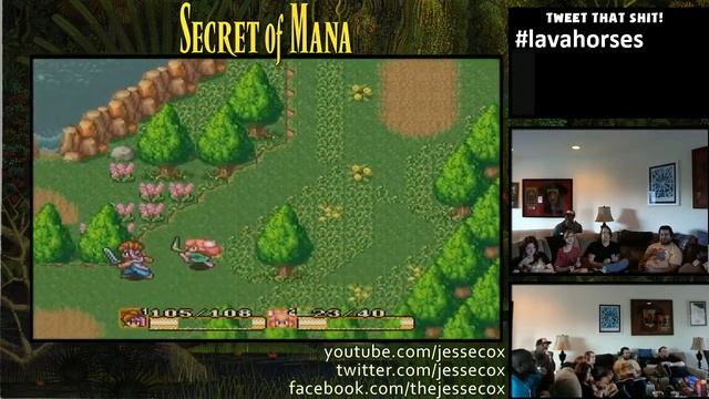 Secret of Mana Livestream with Jesse Cox, Dodger & Friends - PART 1 смотреть онлайн