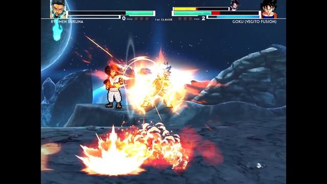 Manga Sukuna with Mahoraga (New) VS Fusion Vegito OP (Goku & Vegeta) in Mugen смотреть онлайн