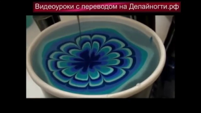 Водный маникюр - видео-урок по дизайну ногтей