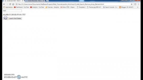 JavaScript - How To Add Search Remove Array Item In JS [ with source code ]