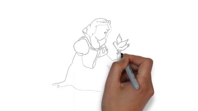 как нарисовать Белоснежку,how to draw a Snow White,cómo dibujar un blanco como la nieve смотреть онлайн