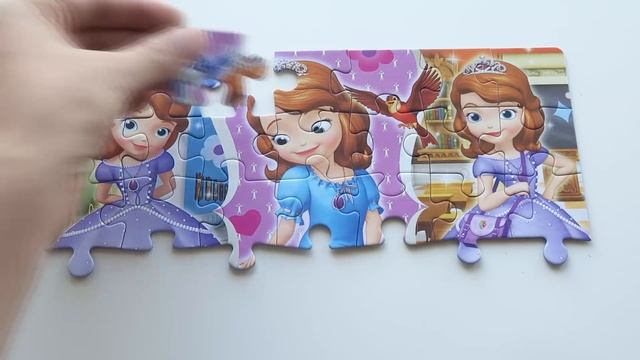 SOFIA THE FIRST Disney Puzzle Games Rompecabezas de Princess Game Kids Learning Toys смотреть онлайн