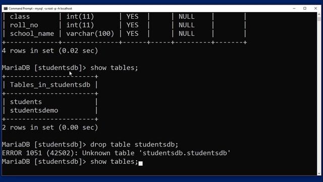 MySQL #13: How to Delete Tables from Database MySQL in CMD & PhpMyAdmin смотреть онлайн