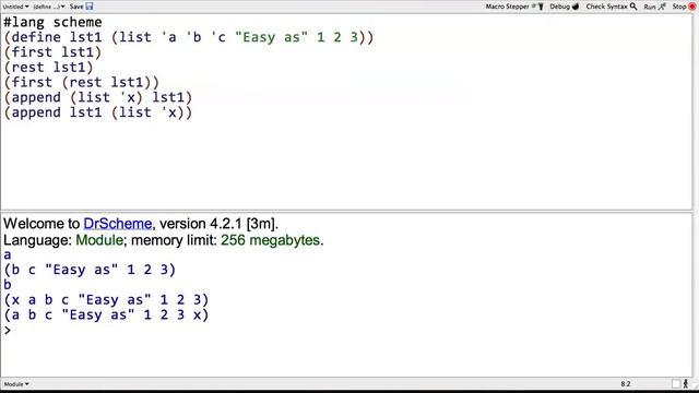 Scheme Tutorial 4 - Lists and Structures (Part 1) смотреть онлайн