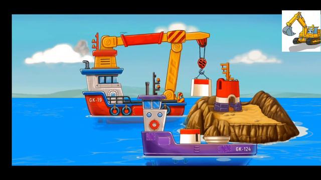 Мультики про корабли | Корабли строят маяк на воде | (Cartoons Ships build a lighthouse ) смотреть онлайн
