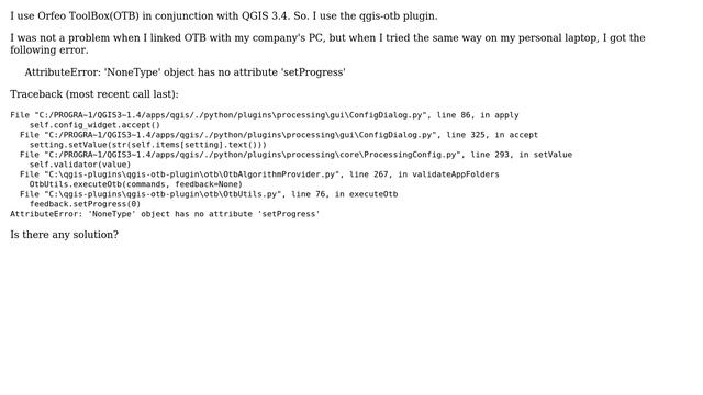 GIS: AttributeError: 'NoneType' object has no attribute 'setProgress' смотреть онлайн