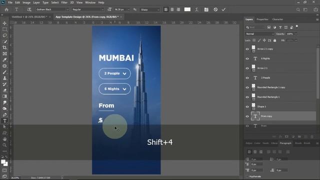 How to mobile app template design in Adobe Photoshop CC смотреть онлайн