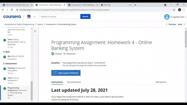 Complete the course "Introduction to Python Programming" on Coursera? #python #coursera #codin смотреть онлайн