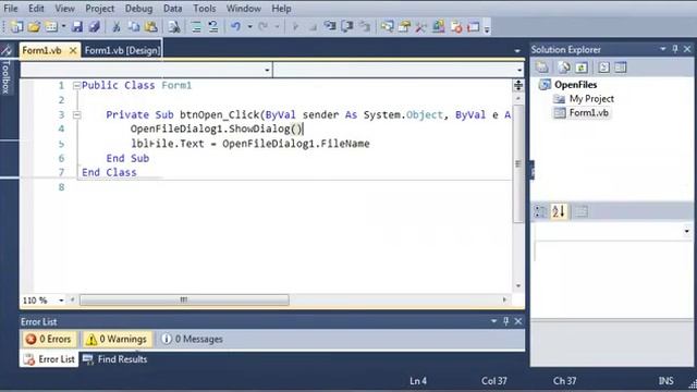 Visual Basic Tutorial 129 OpenFileDialog смотреть онлайн
