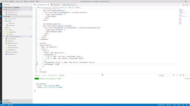 16. Learning v-model directive - Vue Framework 2.0 Tutorials смотреть онлайн