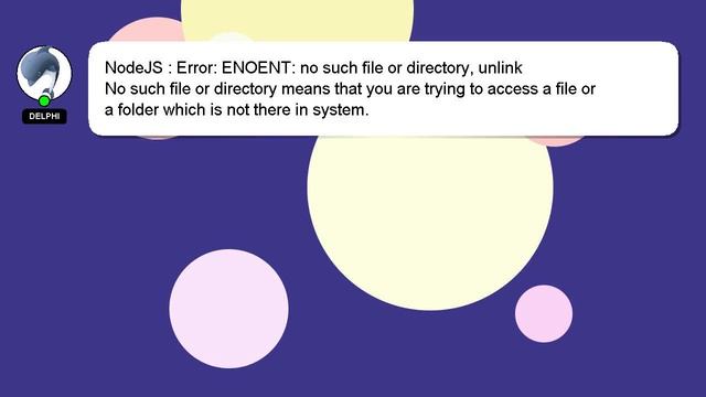 NodeJS : Error: ENOENT: no such file or directory, unlink смотреть онлайн