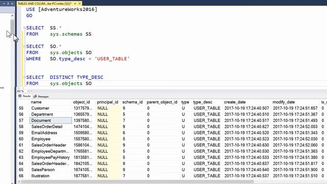 How to list all Tables and Column names - SQL Server смотреть онлайн