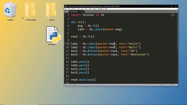 Buttons Funktionen zuordnen | Python Tutorial #21 смотреть онлайн