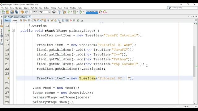 JavaFX Tutorial 21 - TreeView Java GUI смотреть онлайн