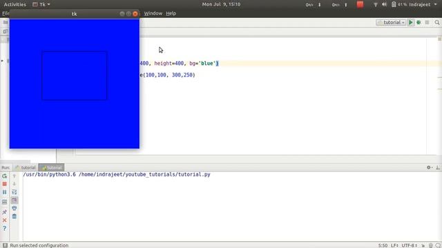 Python GUI Tutorial - 17 - Canvas - create rectangle | Tkinter смотреть онлайн