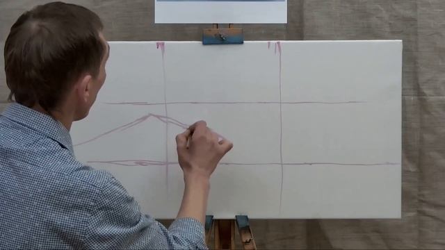 Горы в облаках. Пейзаж. Как нарисовать картину. Начало вебинара художника Дмитрия Розы смотреть онлайн