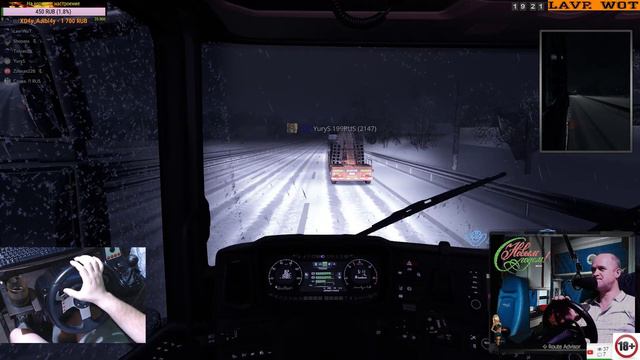 Euro Truck Simulator 2 (03.01.2019) вечер смотреть онлайн