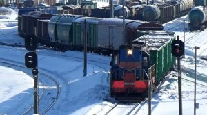 ЧМЭ3т-5803 и ЧМЭ3т-5836 на маневровых работах. Станция Иваново