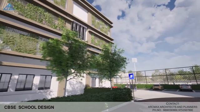 Modern School Building Architecture Design and School Layout Plan in Raipur India смотреть онлайн